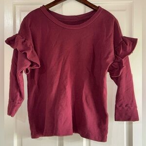 Current/Elliot Plus Size 0 Sweatshirt with Ruffles